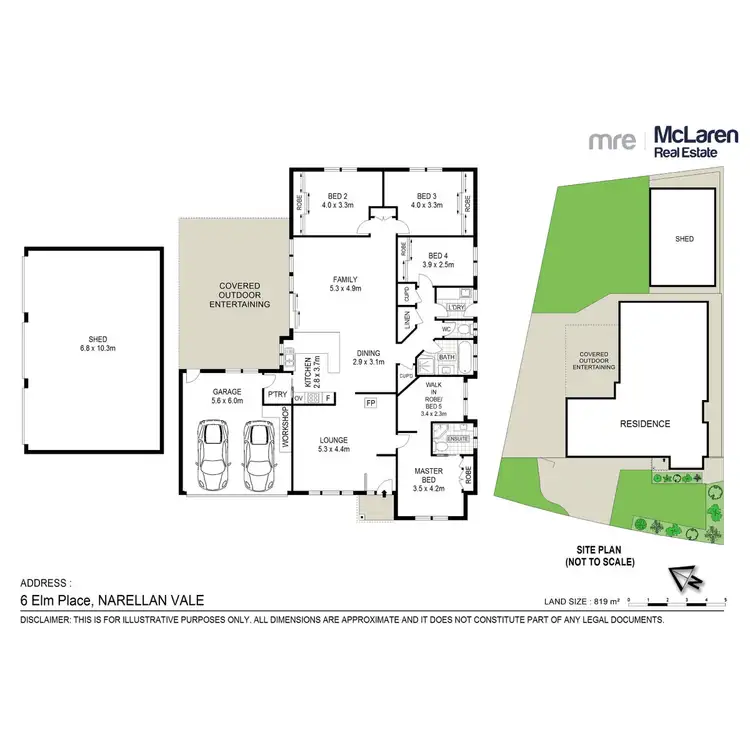 Floorplan of Homely house listing, 6 Elm Place, Narellan Vale NSW 2567