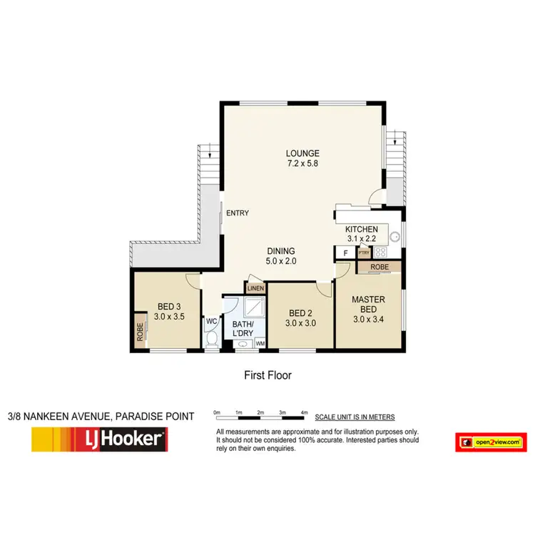 Floorplan of Homely unit listing, 3/8 Nankeen Avenue, Paradise Point QLD 4216
