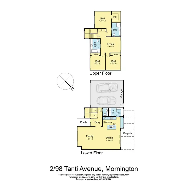 Floorplan of Homely townhouse listing, 2/98 Tanti Avenue, Mornington VIC 3931