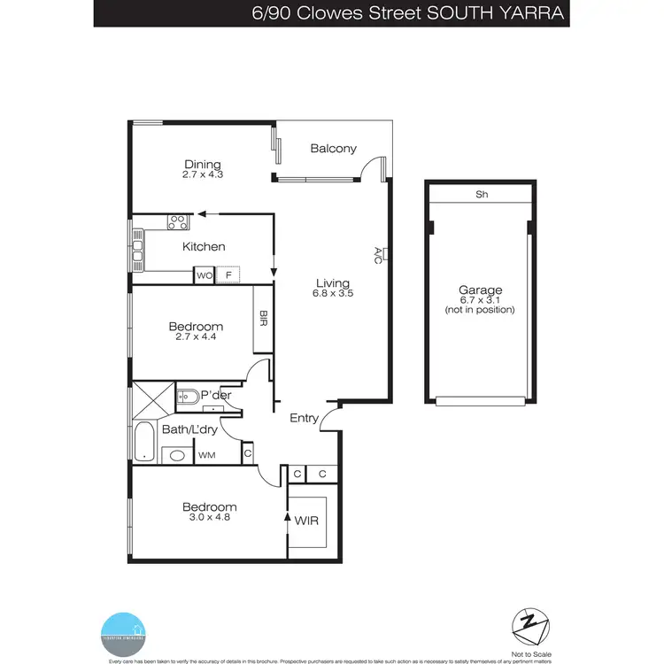 Floorplan of Homely apartment listing, 6/90 Clowes Street, South Yarra VIC 3141