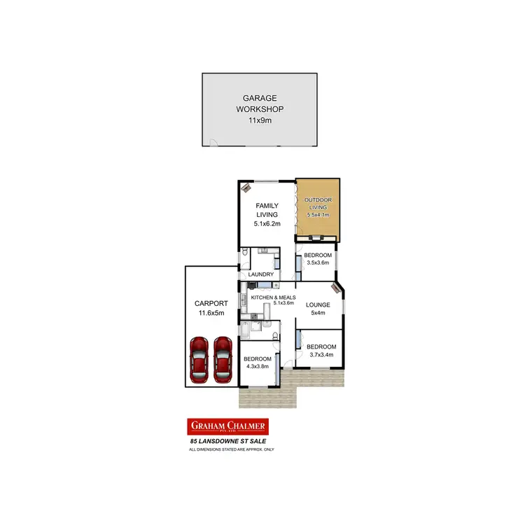 Floorplan of Homely house listing, 85 Lansdowne Street, Sale VIC 3850