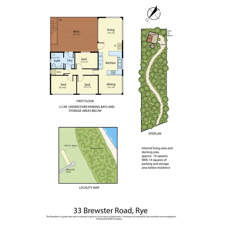 Floorplan of Homely house listing, 33 Brewster Road, Rye VIC 3941