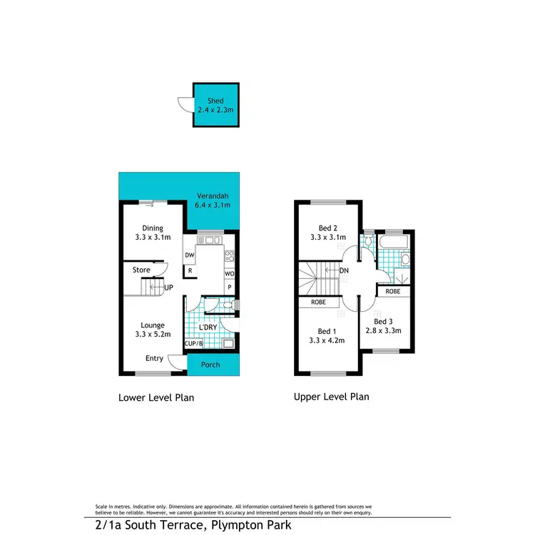 Floorplan of Homely townhouse listing, 2/1A South Terrace, Plympton Park SA 5038