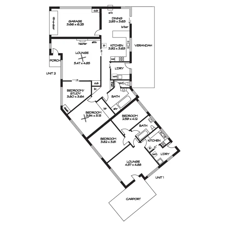 Floorplan of Homely block of units listing, 1/6 Austral Avenue, Linden Park SA 5065