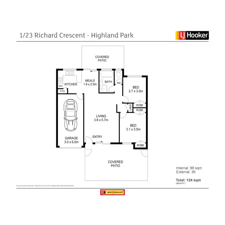 Floorplan of Homely semi-detached listing, 1/23 Richard Crescent, Highland Park QLD 4211