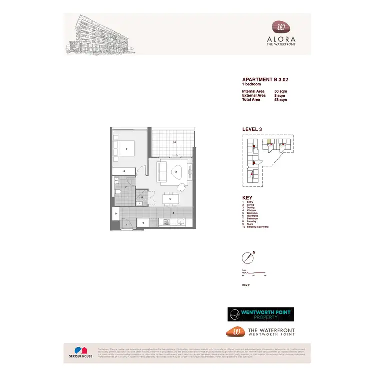 Floorplan of Homely apartment listing, B302/10 Savona Drive, Wentworth Point NSW 2127