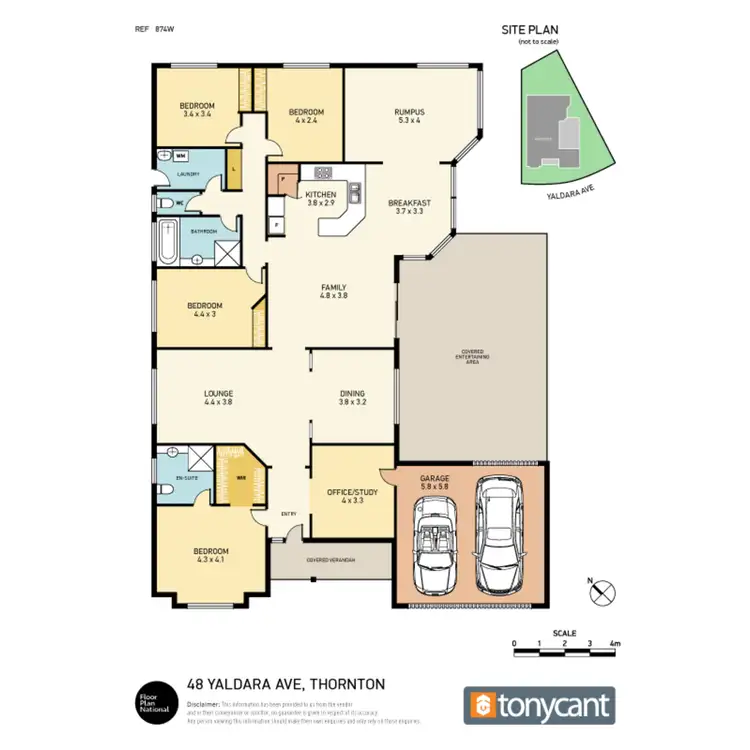 Floorplan of Homely house listing, 48 Yaldara Avenue, Thornton NSW 2322
