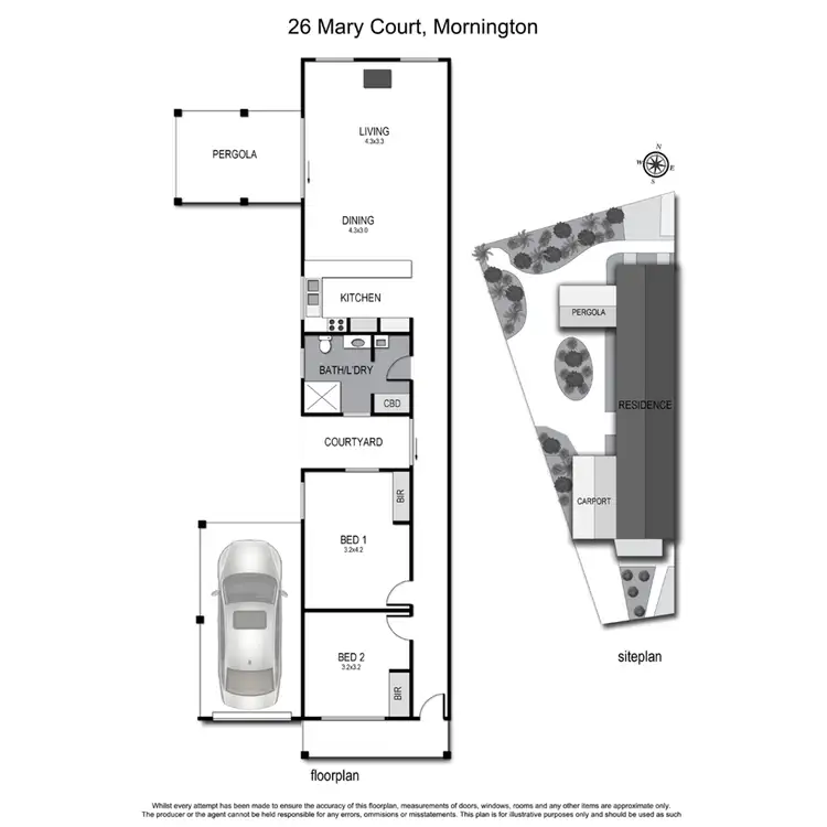 Floorplan of Homely house listing, 26 Mary Court, Mornington VIC 3931