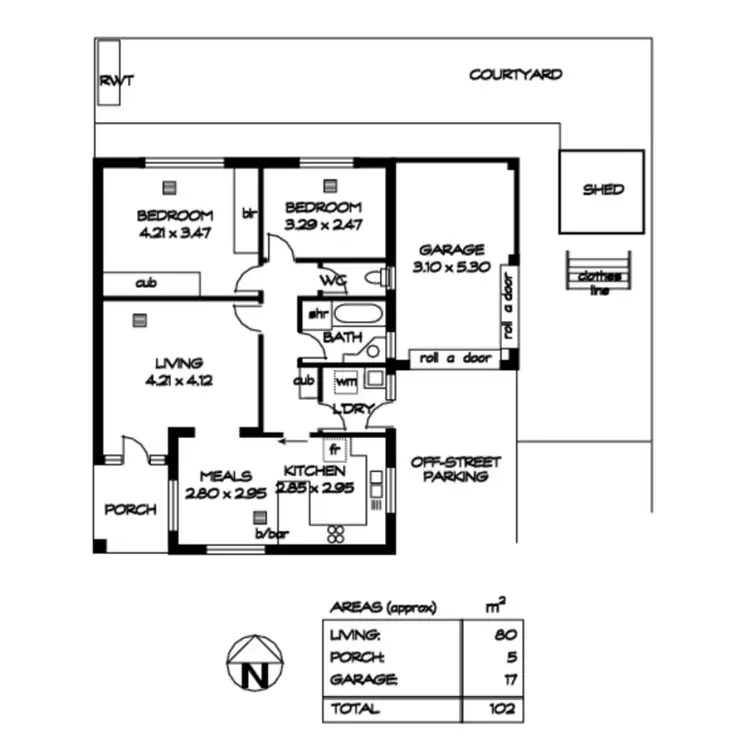 Floorplan of Homely unit listing, 4/69 Clifton Street, Malvern SA 5061