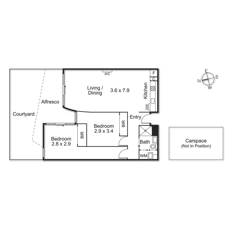 Floorplan of Homely apartment listing, 104/185 Rose Street, Fitzroy VIC 3065