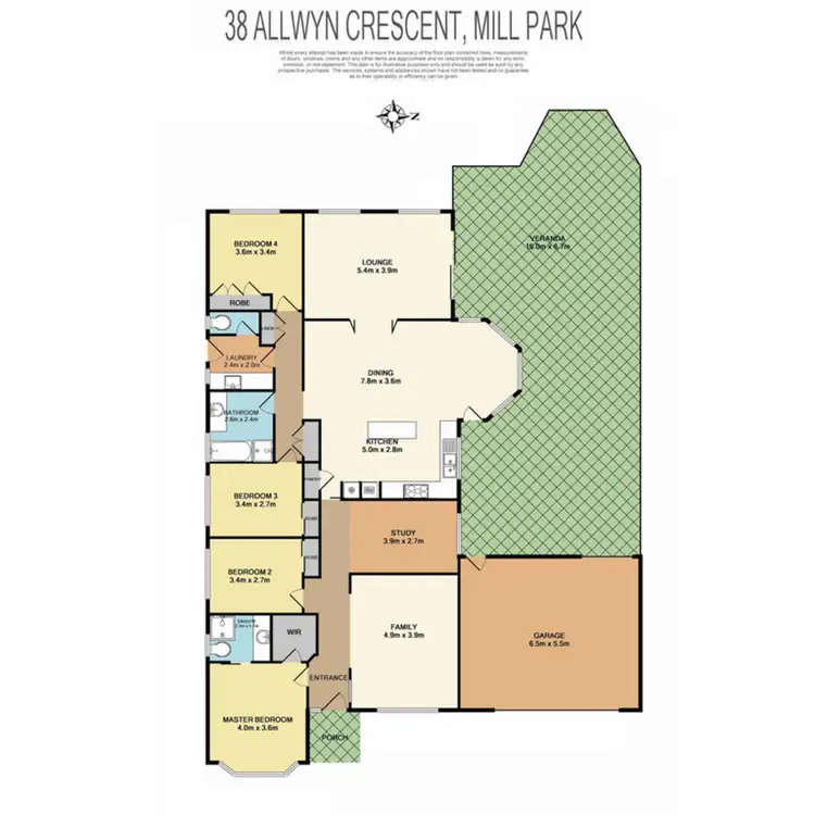 Floorplan of Homely house listing, 38 Allwyn Crescent, Mill Park VIC 3082