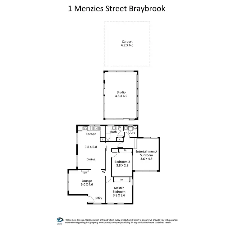 Floorplan of Homely house listing, 1 Menzies Street, Braybrook VIC 3019