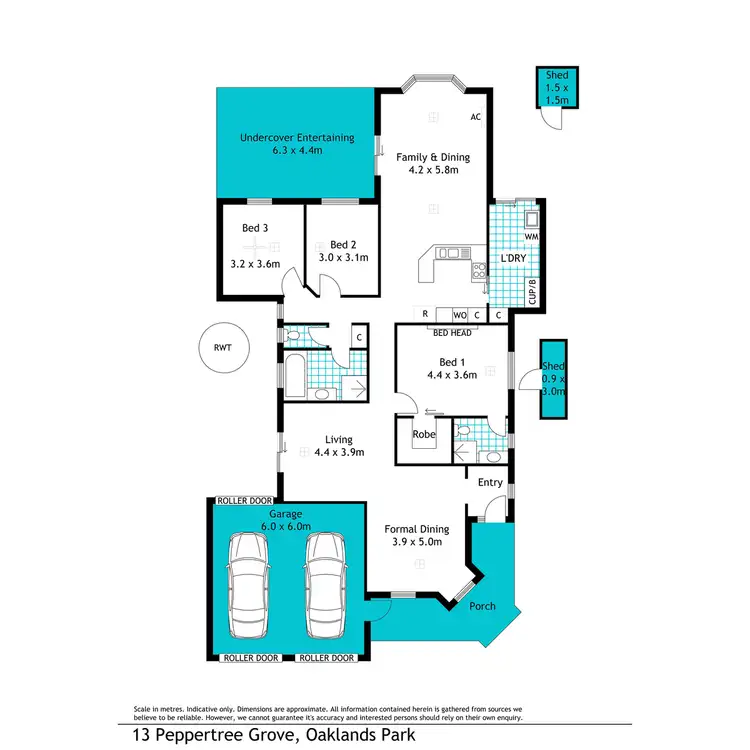 Floorplan of Homely house listing, 13 Peppertree Grove, Oaklands Park SA 5046