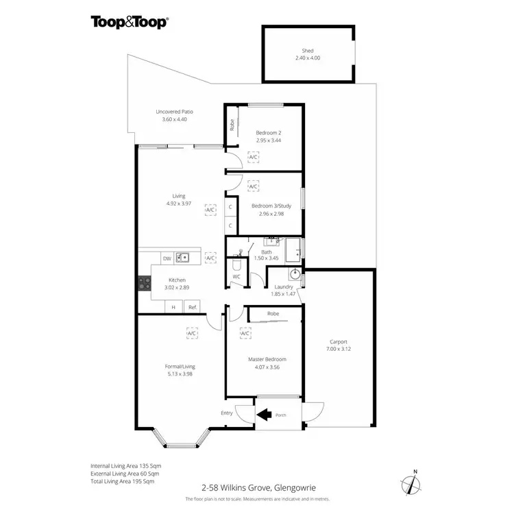 Floorplan of Homely unit listing, 2/58 Wilkins Grove, Glengowrie SA 5044
