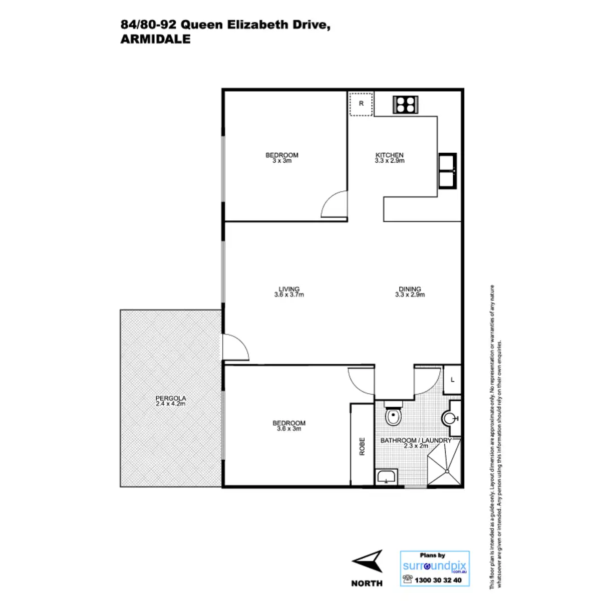 Floorplan of Homely unit listing, 84/80-92 Queen Elizabeth Drive, Armidale NSW 2350