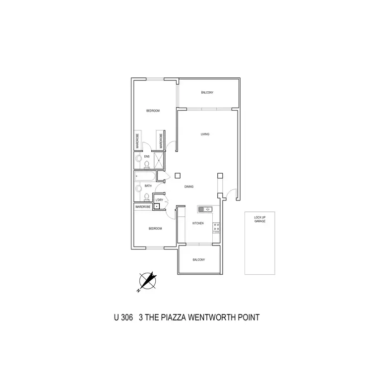 Floorplan of Homely apartment listing, 306/3 The Piazza, Wentworth Point NSW 2127