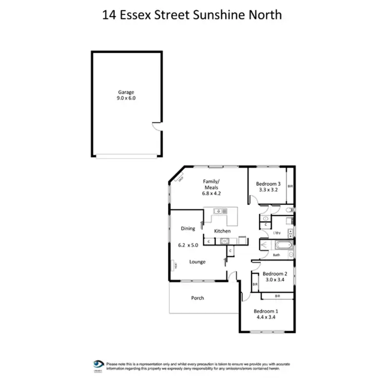 Floorplan of Homely house listing, 14 Essex Street, Sunshine North VIC 3020