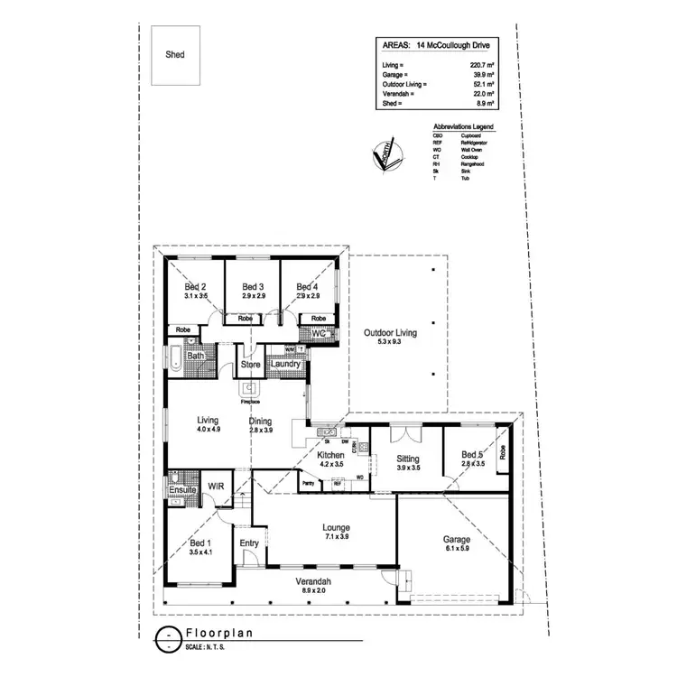 Floorplan of Homely house listing, 14 McCoullough Drive, Tolland NSW 2650