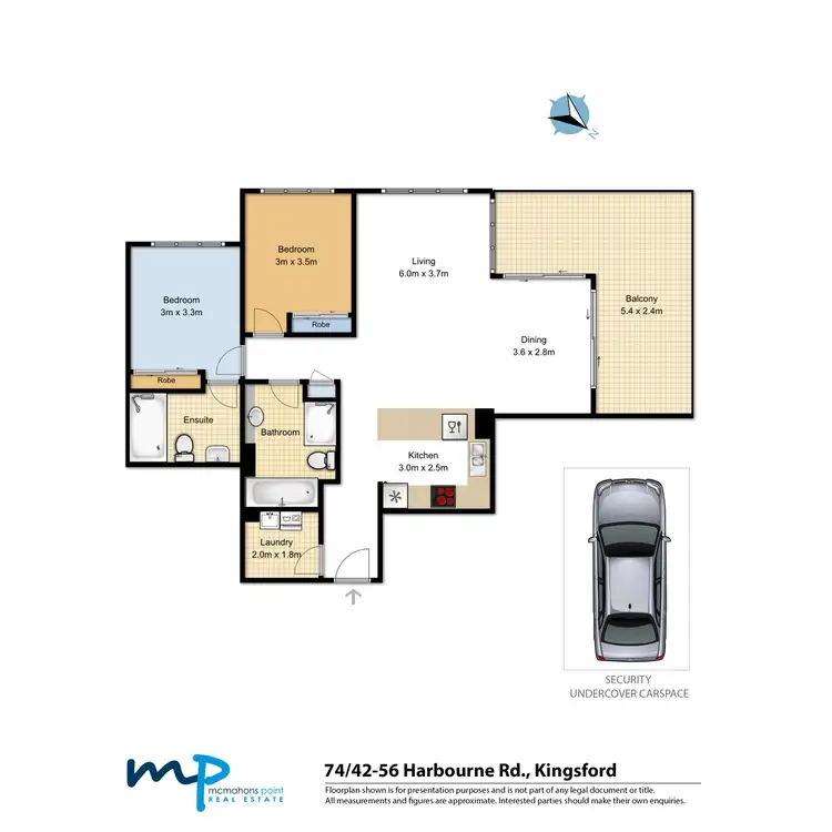 Floorplan of Homely apartment listing, 74/42-56 Harbourne Road, Kingsford NSW 2032
