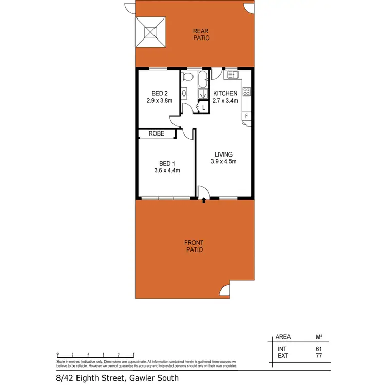 Floorplan of Homely unit listing, 8/42 Eighth Street, Gawler South SA 5118