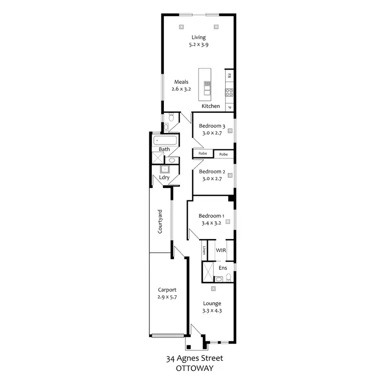 Floorplan of Homely house listing, 34 Agnes Street, Ottoway SA 5013