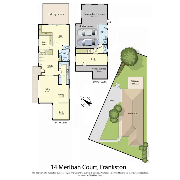 Floorplan of Homely house listing, 14 Meribah Court, Frankston VIC 3199