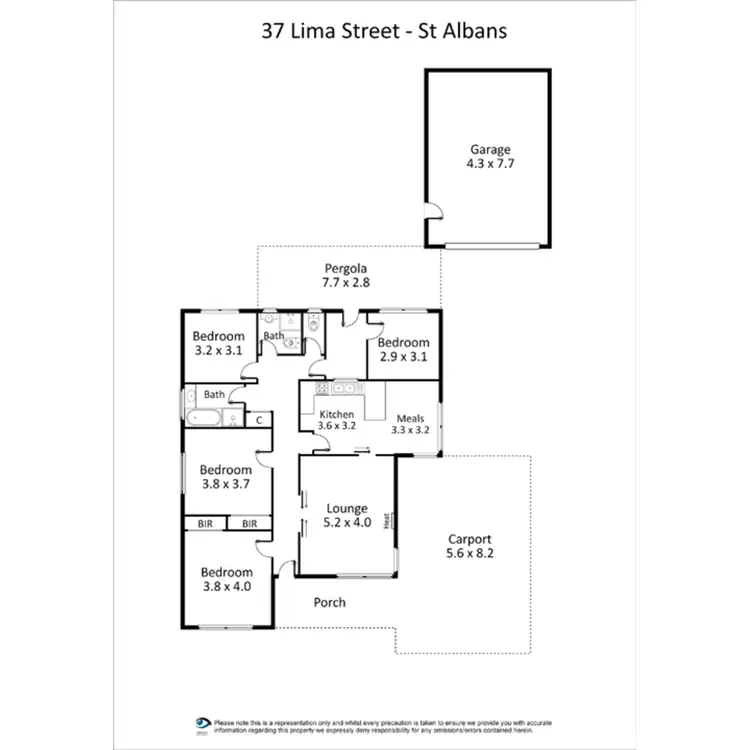 Floorplan of Homely house listing, 37 Lima Street, St Albans VIC 3021