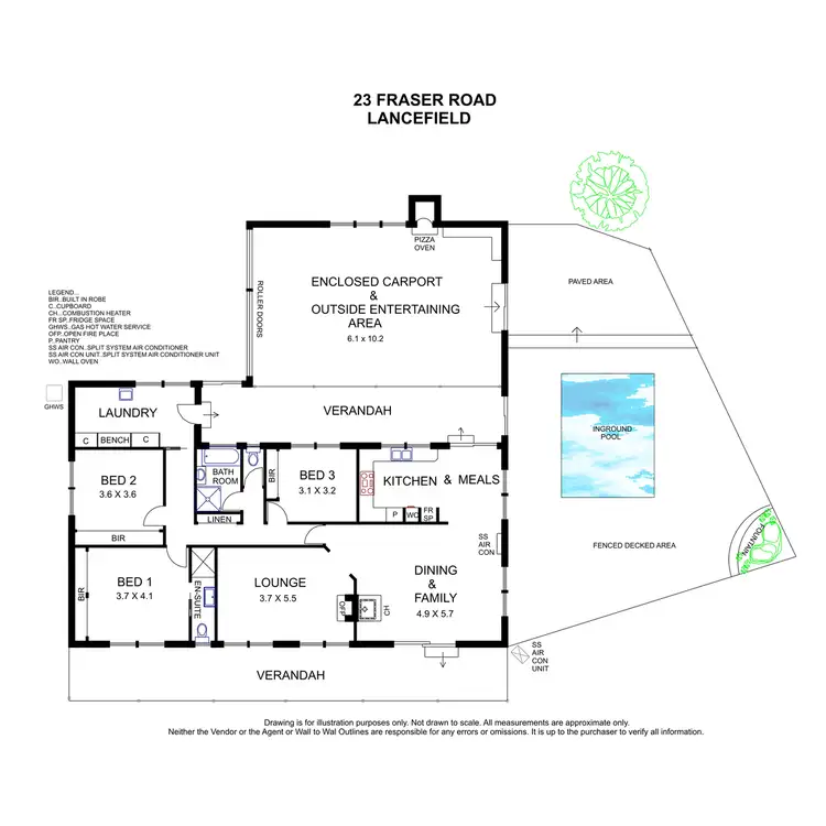 Floorplan of Homely rural property listing, 23 Fraser Road, Lancefield VIC 3435