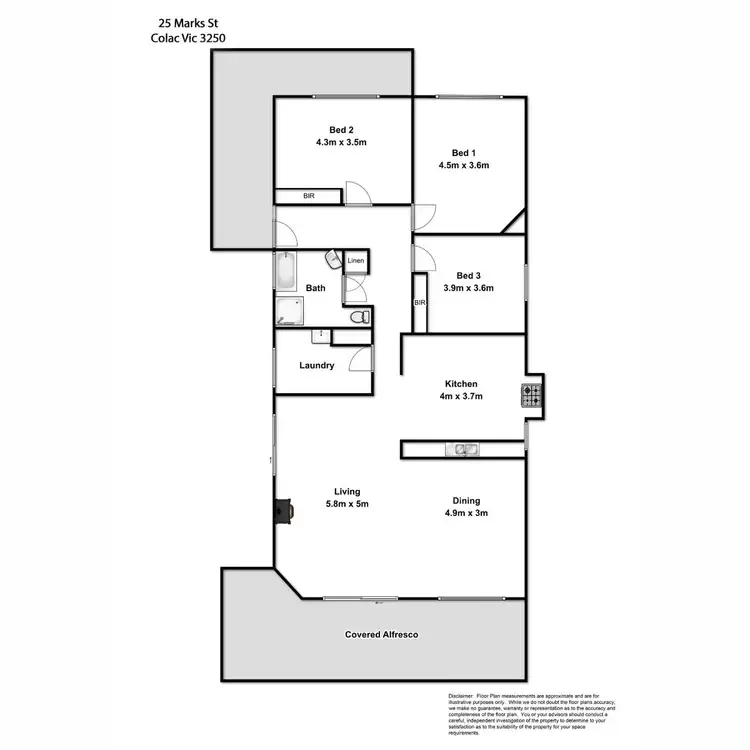 Floorplan of Homely house listing, 25 Marks Street, Colac VIC 3250