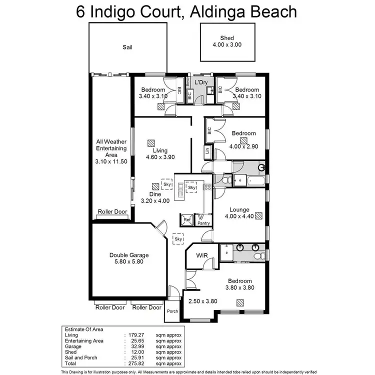 Floorplan of Homely house listing, 6 Indigo Court, Aldinga Beach SA 5173