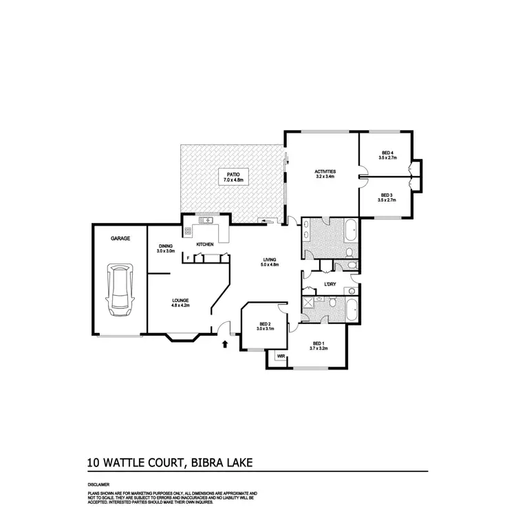 Floorplan of Homely house listing, 10 Wattle Court, Bibra Lake WA 6163