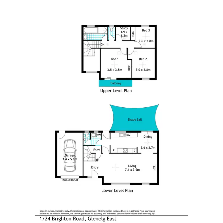Floorplan of Homely townhouse listing, 1/24 Brighton Road, Glenelg East SA 5045