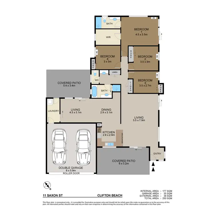 Floorplan of Homely house listing, 11 Saxon Street, Clifton Beach QLD 4879