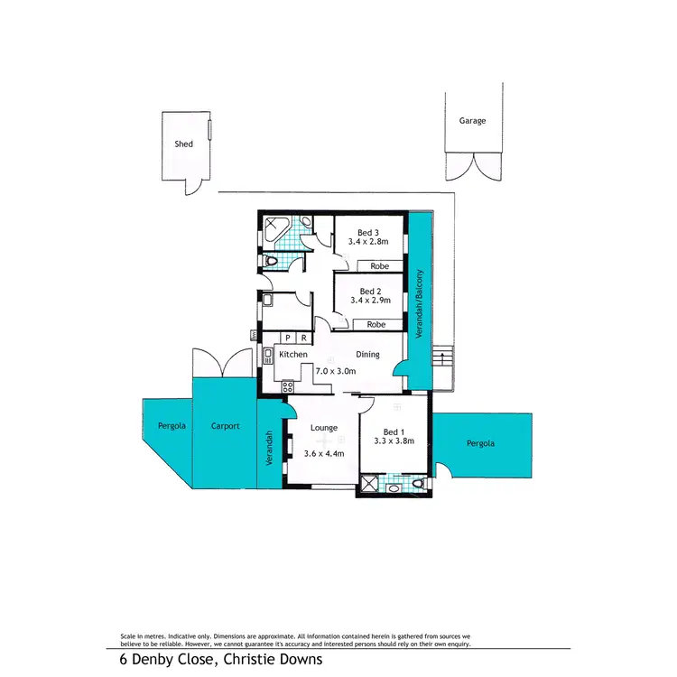 Floorplan of Homely house listing, 6 Denby Close, Christie Downs SA 5164