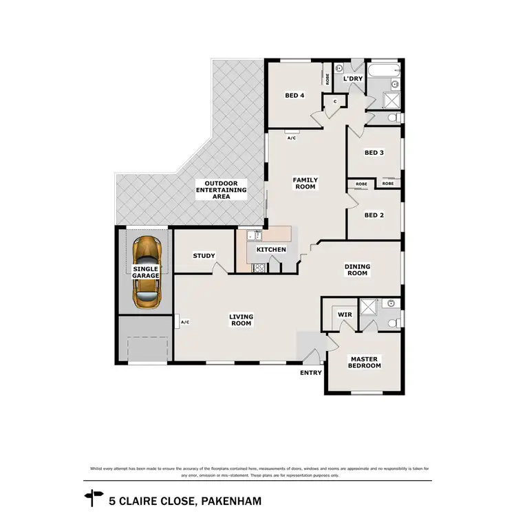 Floorplan of Homely house listing, 5 Claire Close, Pakenham VIC 3810