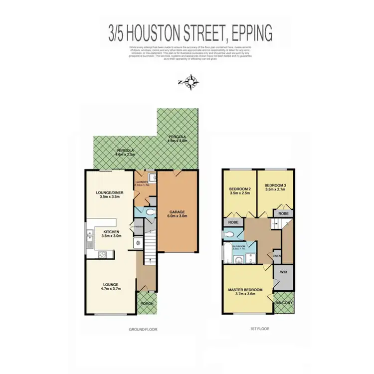 Floorplan of Homely townhouse listing, 3/5 Houston Street, Epping VIC 3076