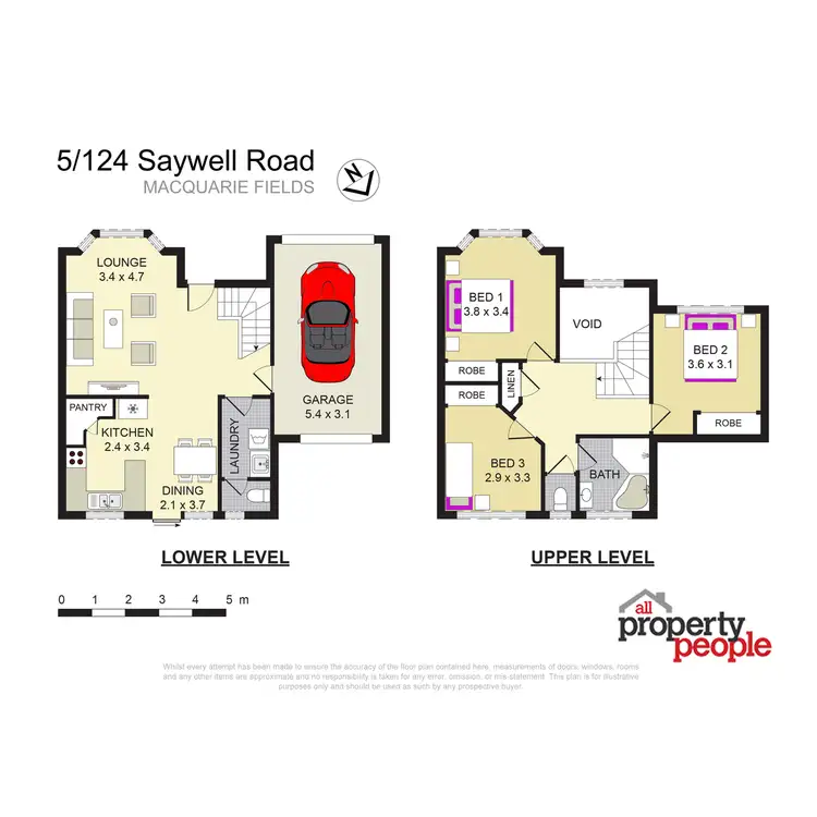 Floorplan of Homely townhouse listing, 5/124 Saywell Road, Macquarie Fields NSW 2564