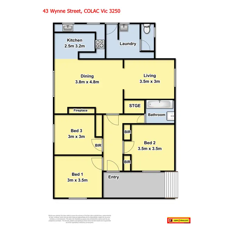 Floorplan of Homely house listing, 43 Wynne Street, Colac VIC 3250