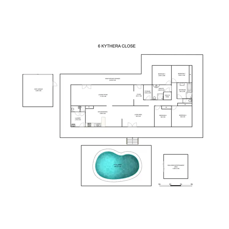 Floorplan of Homely rural property listing, 6 Kythera Place, Elland NSW 2460