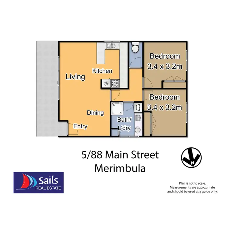 Floorplan of Homely unit listing, 5/88 Main Street, Merimbula NSW 2548