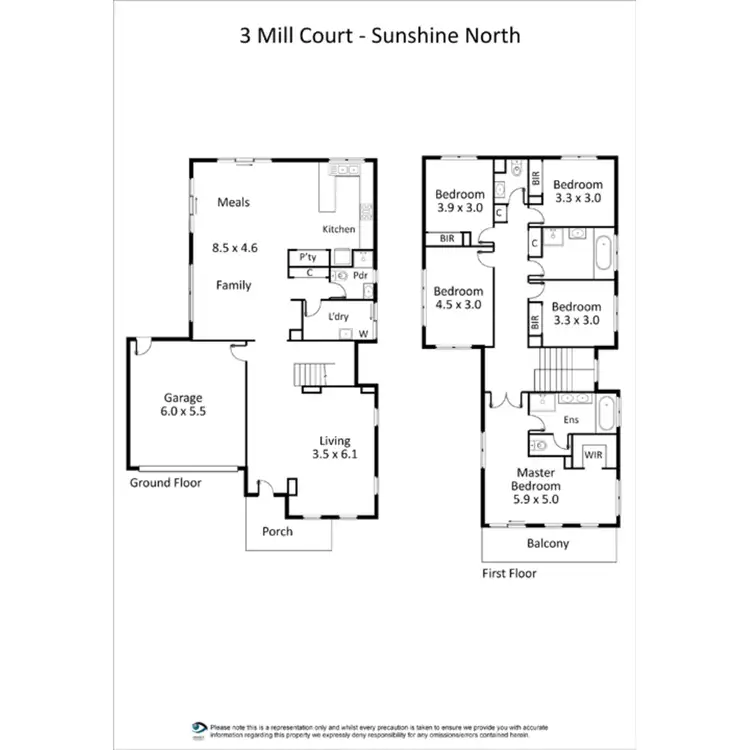 Floorplan of Homely house listing, 3 Mill Court, Sunshine North VIC 3020