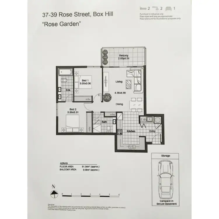 Floorplan of Homely apartment listing, Unit 21/37-39 Rose Street, Box Hill VIC 3128