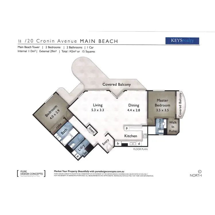 Floorplan of Homely apartment listing, Main Beach Tower, 20 Cronin Avenue, Main Beach QLD 4217
