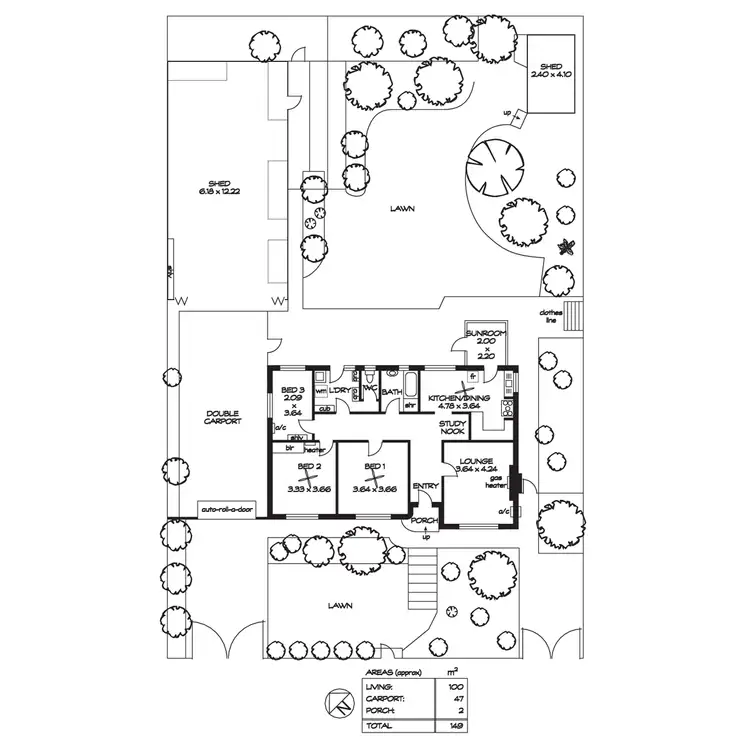 Floorplan of Homely house listing, 1 Carlyle Avenue, West Croydon SA 5008
