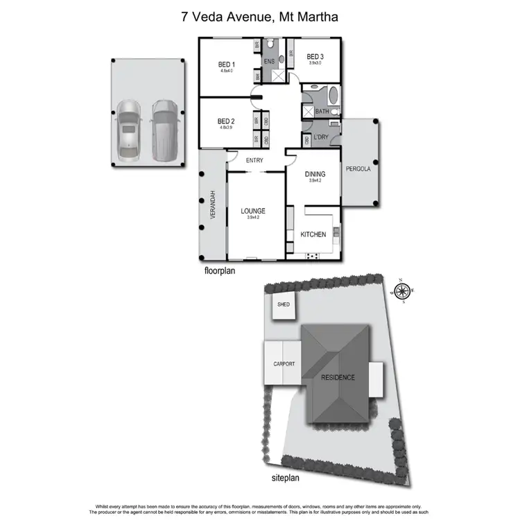 Floorplan of Homely house listing, 7 Veda Avenue, Mount Martha VIC 3934
