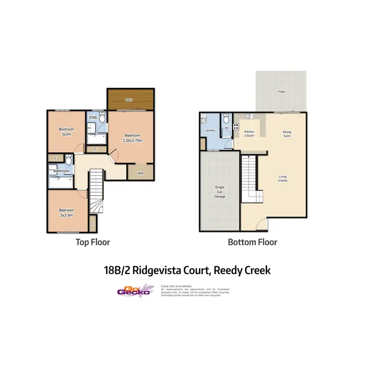 Floorplan of Homely townhouse listing, 18b/2 Ridgevista Court, Reedy Creek QLD 4227
