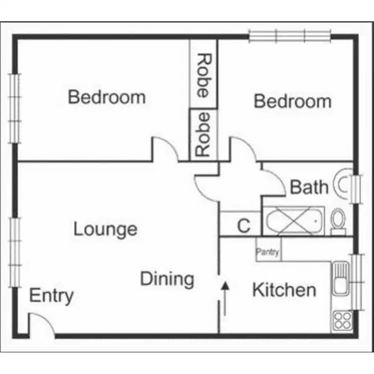 Floorplan of Homely apartment listing, 3/176 Inkerman Street, St Kilda East VIC 3183