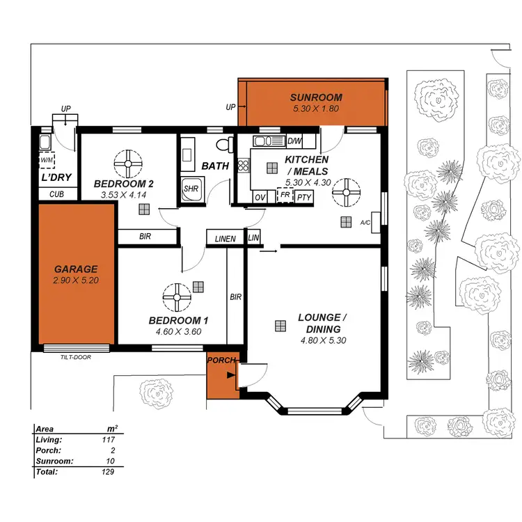 Floorplan of Homely unit listing, 1/44A Bevington Road, Glenunga SA 5064