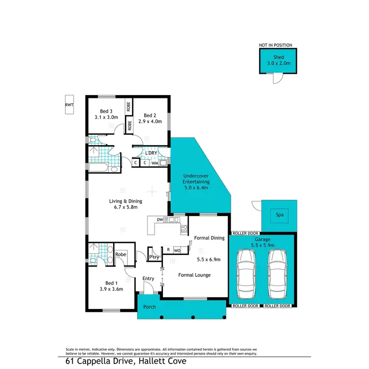 Floorplan of Homely house listing, 61 Capella Drive, Hallett Cove SA 5158