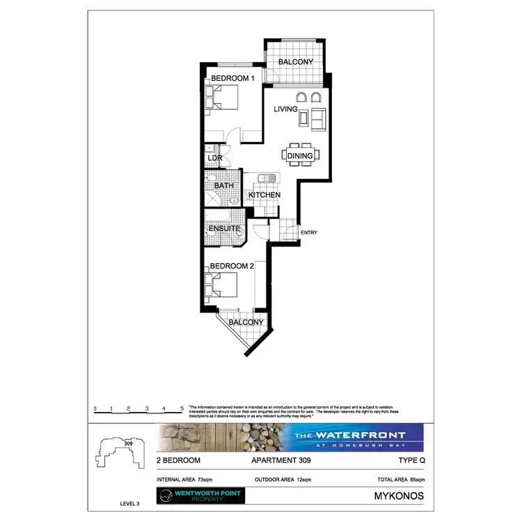 Floorplan of Homely apartment listing, 309/2 The Piazza, Wentworth Point NSW 2127